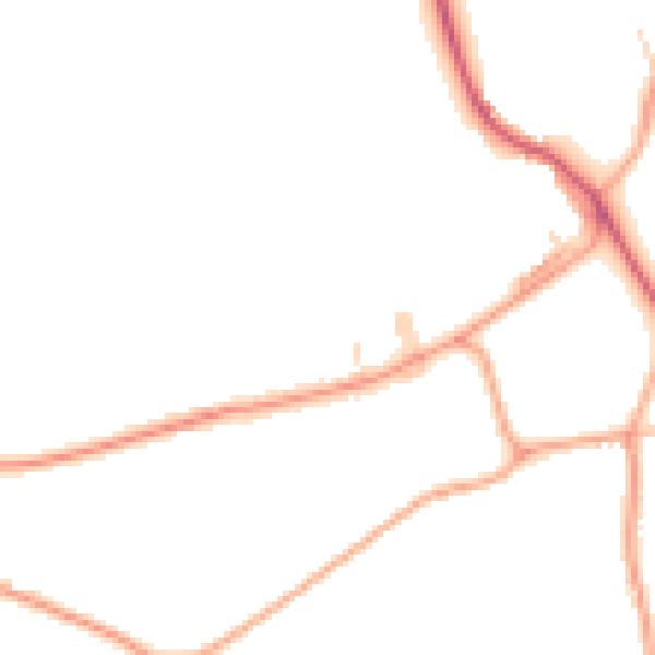 Daytime road noise heatmap for NR17 1PY