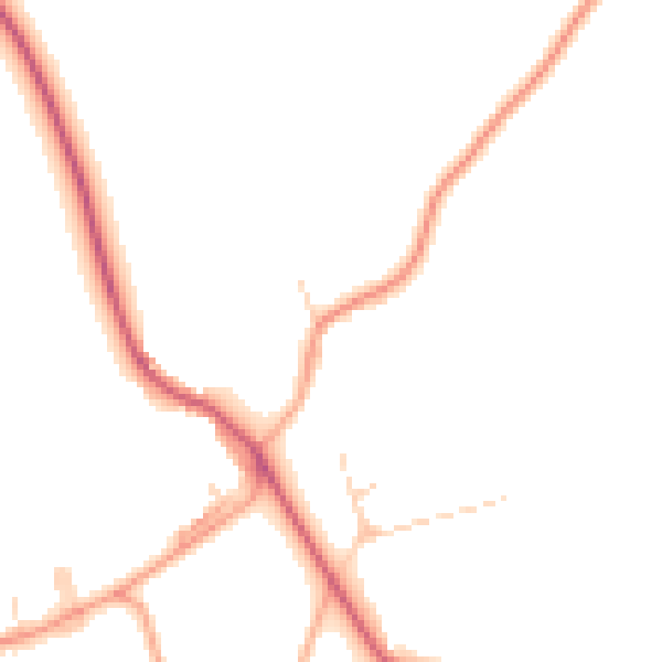 Daytime road noise heatmap for NR17 1RJ