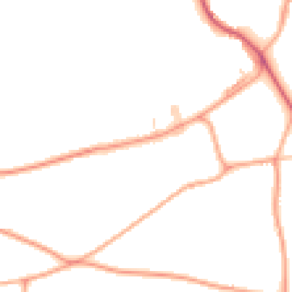 Daytime road noise heatmap for NR17 1SL