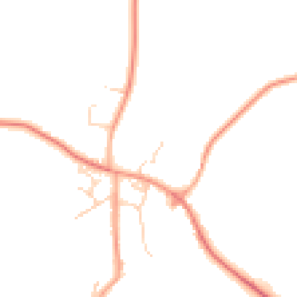 Daytime road noise heatmap for NR17 1TG