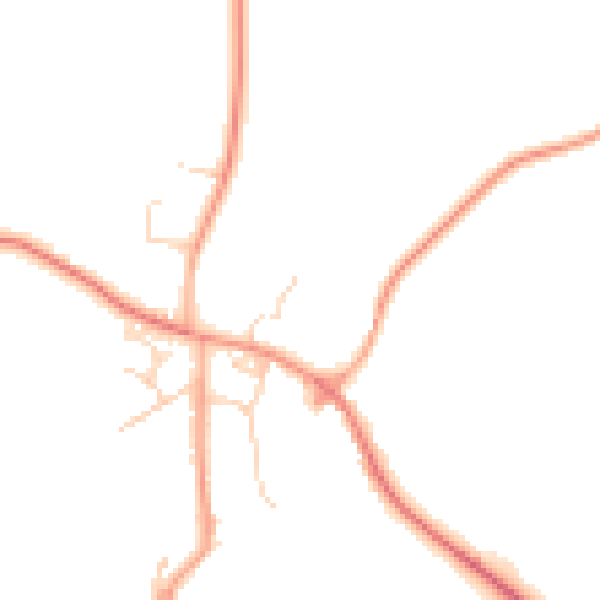 Daytime road noise heatmap for NR17 1TJ