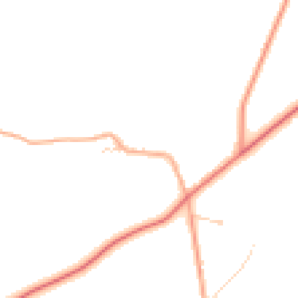 Daytime road noise heatmap for NR17 1UJ