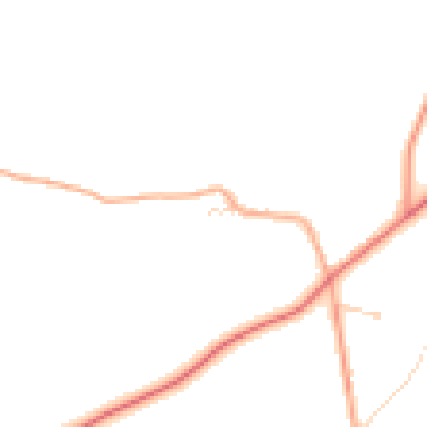 Daytime road noise heatmap for NR17 1UQ