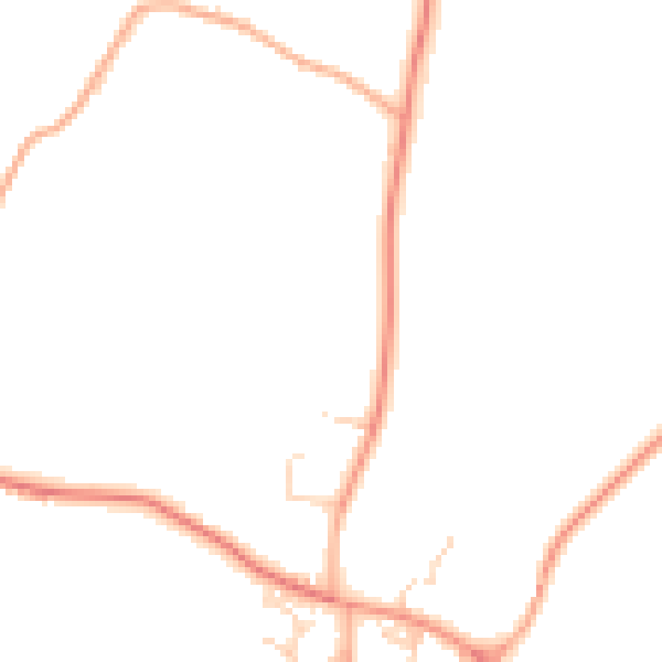 Daytime road noise heatmap for NR17 1ZE