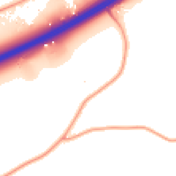 Daytime road noise heatmap for NR17 2LE