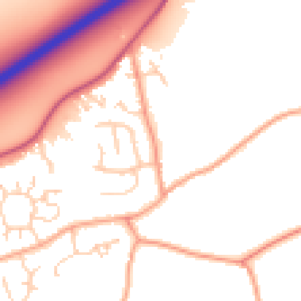 Daytime road noise heatmap for NR17 2NN