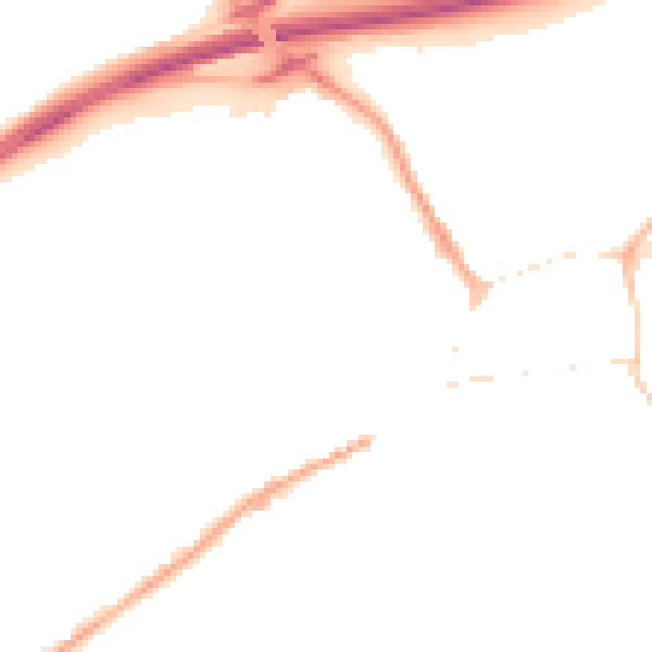 Night-time road noise heatmap for NR17 2RE