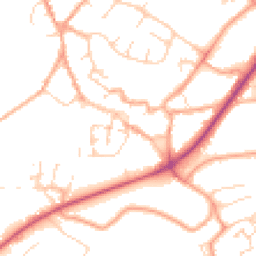 Daytime road noise heatmap for NR18 0AN
