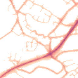 Daytime road noise heatmap for NR18 0AQ