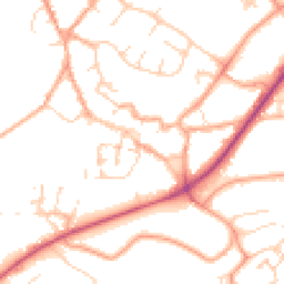 Daytime road noise heatmap for NR18 0AS