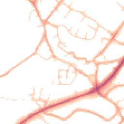 Daytime road noise heatmap for NR18 0BB