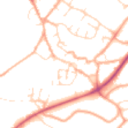 Daytime road noise heatmap for NR18 0BD