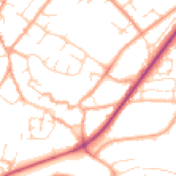 Daytime road noise heatmap for NR18 0BF