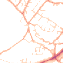 Daytime road noise heatmap for NR18 0BL