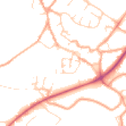 Daytime road noise heatmap for NR18 0BS