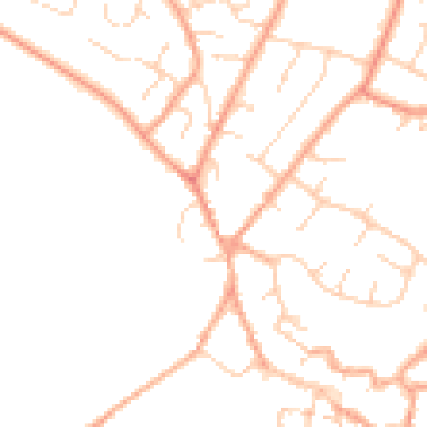 Daytime road noise heatmap for NR18 0BX
