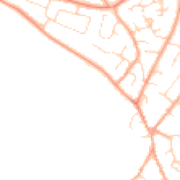 Daytime road noise heatmap for NR18 0DH