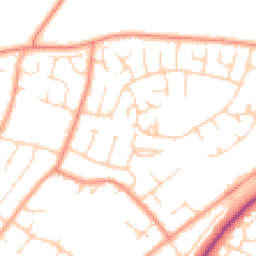 Daytime road noise heatmap for NR18 0EG
