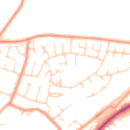 Daytime road noise heatmap for NR18 0HR