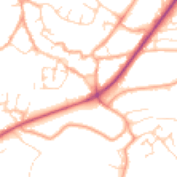 Daytime road noise heatmap for NR18 0JS