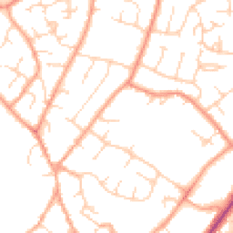 Daytime road noise heatmap for NR18 0PR