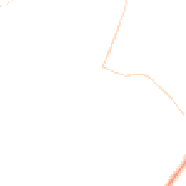 Night-time road noise heatmap for NR18 0PR