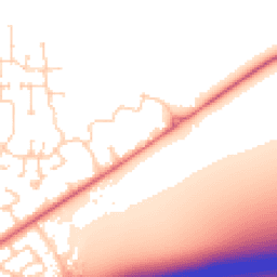 Daytime road noise heatmap for NR18 0SW