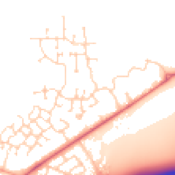 Daytime road noise heatmap for NR18 0US