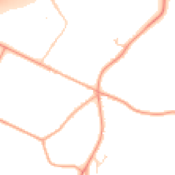 Daytime road noise heatmap for NR18 9AH