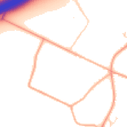 Daytime road noise heatmap for NR18 9EG