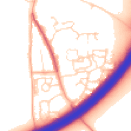 Daytime road noise heatmap for NR18 9GU