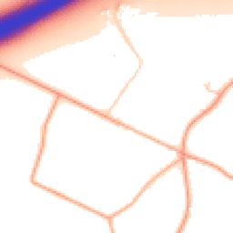 Daytime road noise heatmap for NR18 9JR