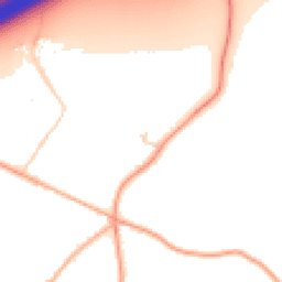 Daytime road noise heatmap for NR18 9LS