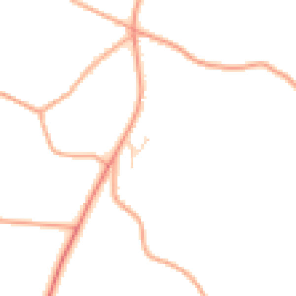 Daytime road noise heatmap for NR18 9LT