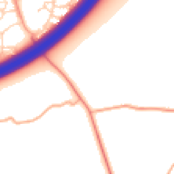 Daytime road noise heatmap for NR18 9NH