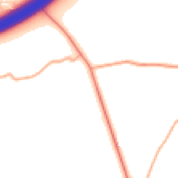 Daytime road noise heatmap for NR18 9NJ
