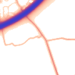 Daytime road noise heatmap for NR18 9NY
