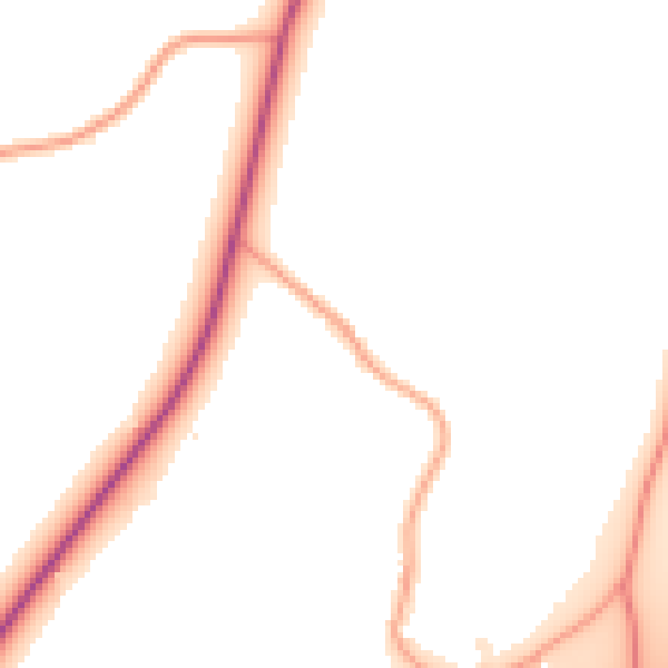 Daytime road noise heatmap for NR18 9SH