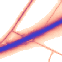Daytime road noise heatmap for NR18 9TG