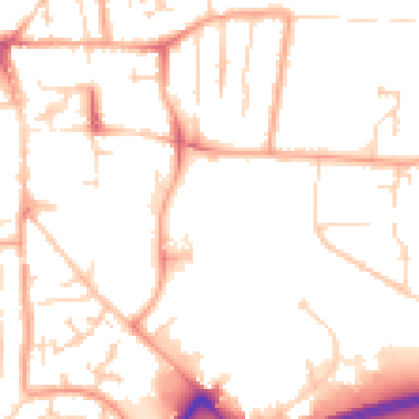 Daytime road noise heatmap for NR20 3AN