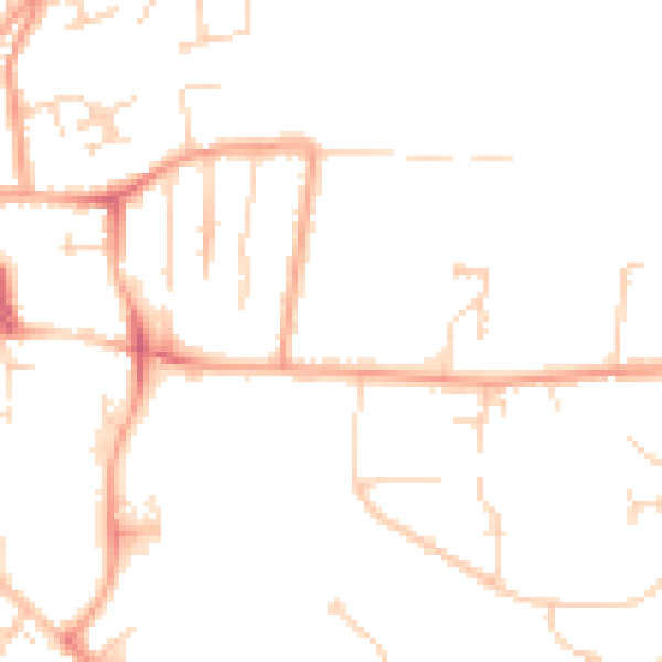 Daytime road noise heatmap for NR20 3AP