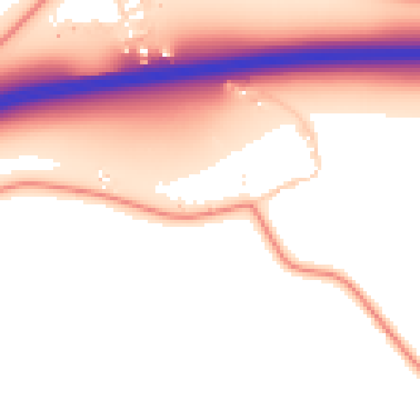 Daytime road noise heatmap for NR20 3BT