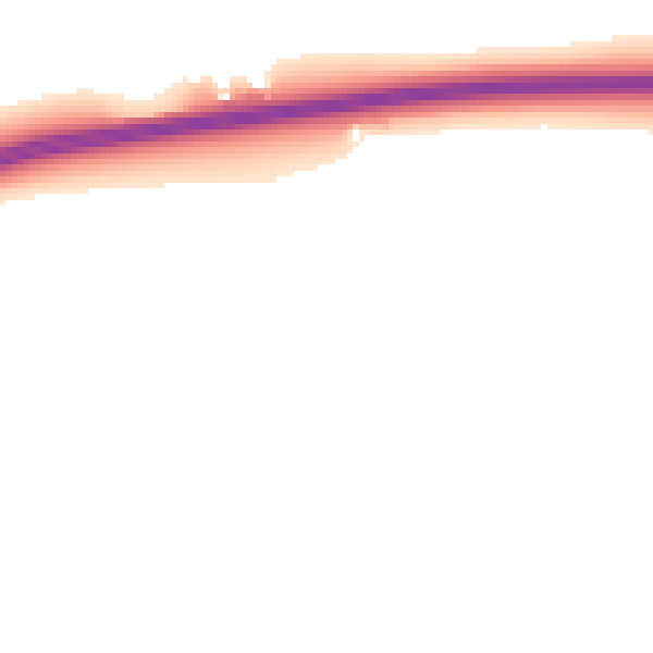 Night-time road noise heatmap for NR20 3BT