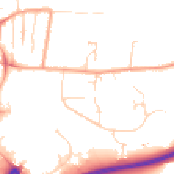 Daytime road noise heatmap for NR20 3PY