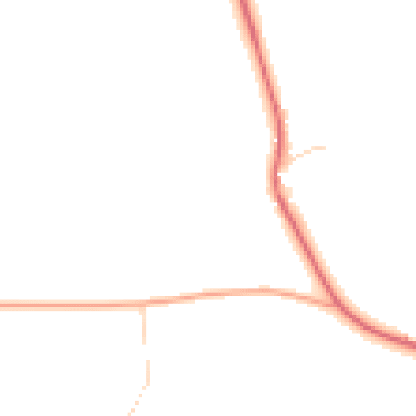 Daytime road noise heatmap for NR20 4AL