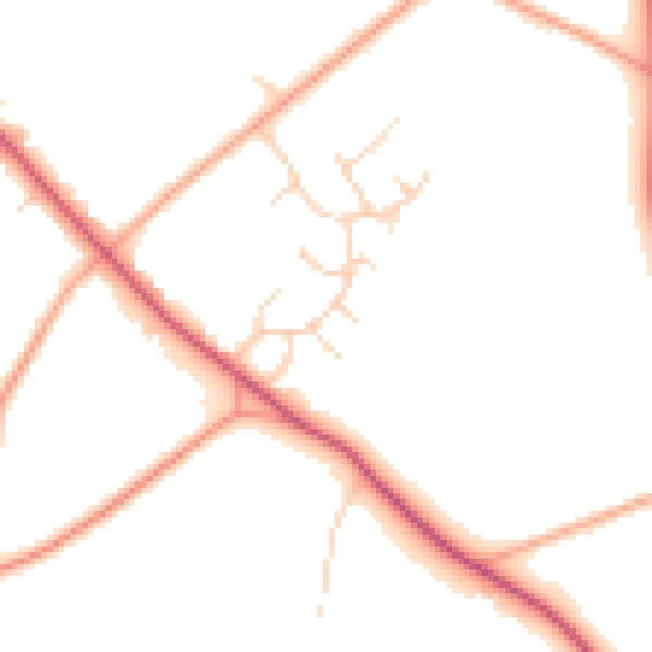 Daytime road noise heatmap for NR20 4HR
