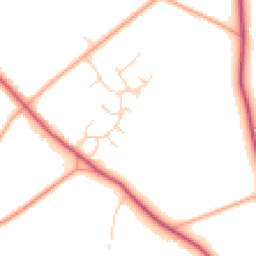 Daytime road noise heatmap for NR20 4JP