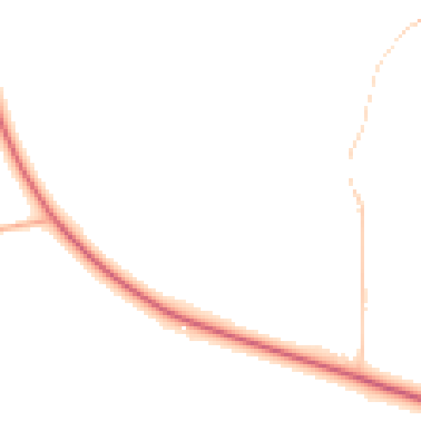 Night-time road noise heatmap for NR20 4TG