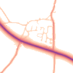 Daytime road noise heatmap for NR20 4WF