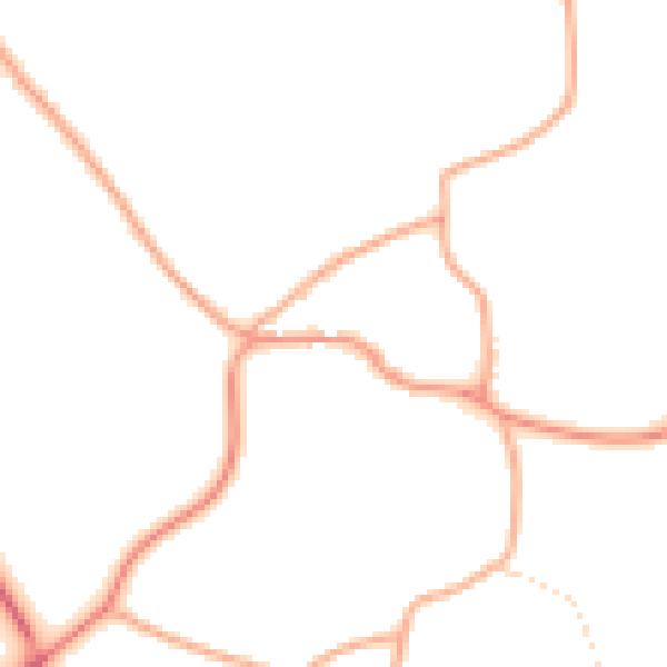 Daytime road noise heatmap for NR20 5AA